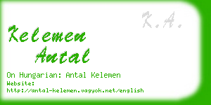 kelemen antal business card